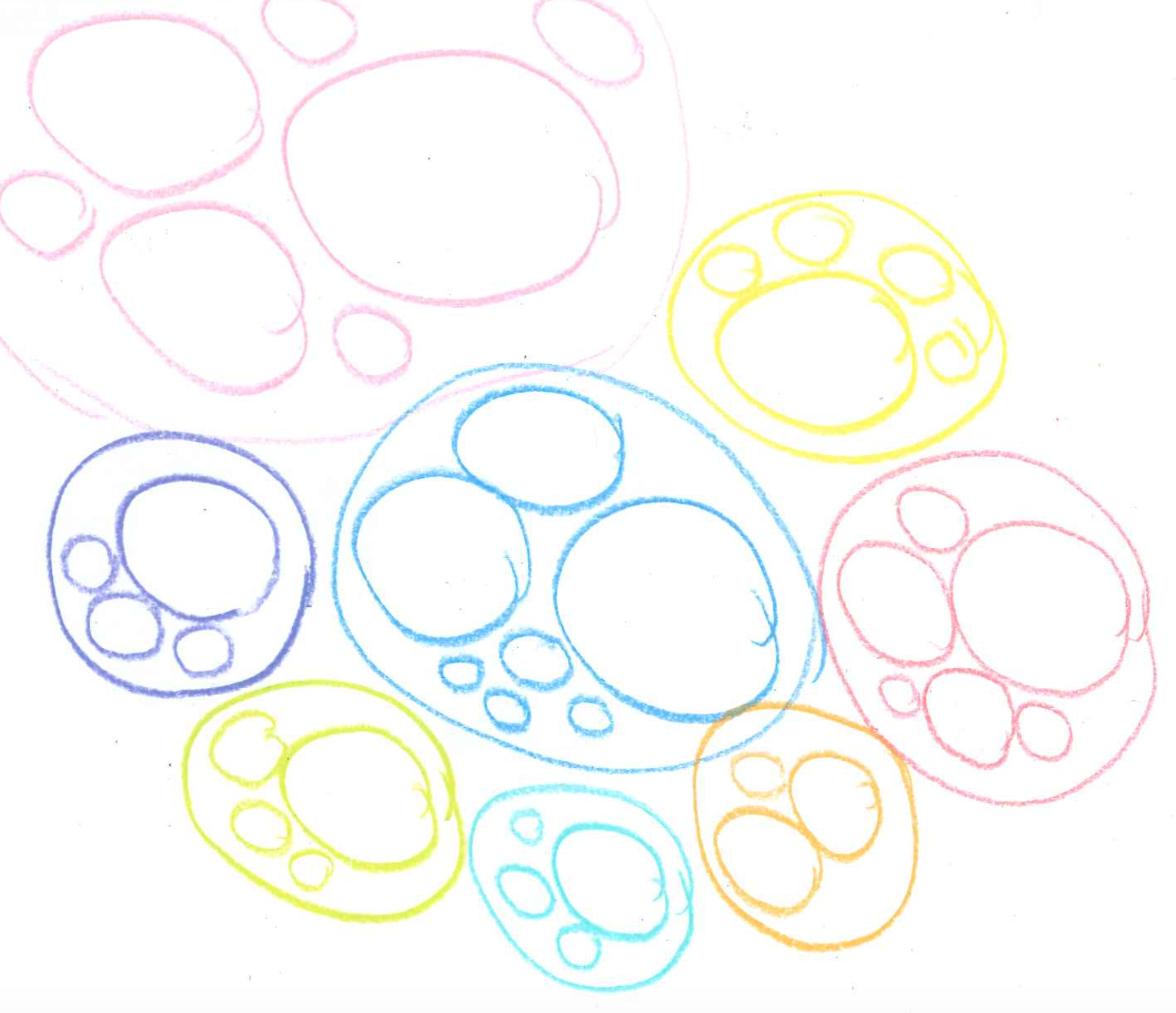 sketch of packed circles diagram